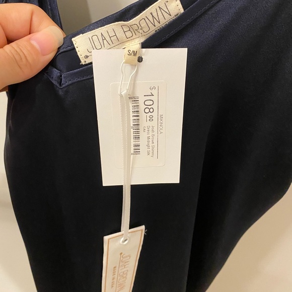 NWT Joah Brown Shimmy Dress in Midnight Silk - Picture 2 of 3